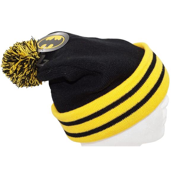 Vintage Batman Justice League DC Comics Beanie Pom Cap - Knit Toque Hat 2017 - Picture 7 of 8